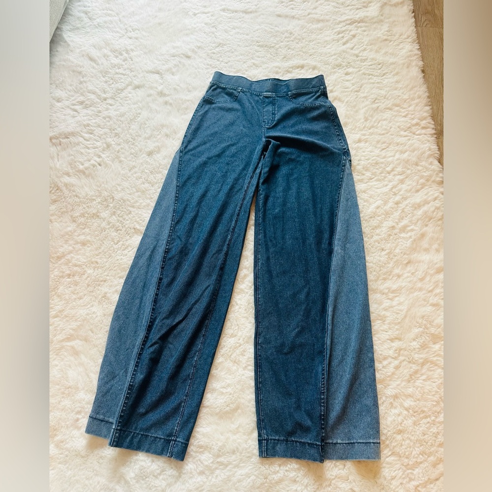 H&M Two-Tone Blue Wide-Leg Jeans